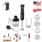 Powerful Black Immersion Blender with Stainless Steel Blades – 500ml Chopper
