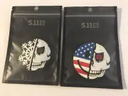5.11 TACTICAL Morale Patch Always Be Happy Skull & Snowflake Snow Flake Lot Of 2