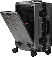 [HSHTTKL] Cabin Luggage Luggage Front Opening Suitcase Pressure-Resistant and Drop-Resistant Shock Absorber Suitcase with USB Charging Port Travel Carry-Ons