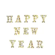 Catzon Decorative Led Light Up Number Letters White Plastic Marquee Number Lights Sign Party Wedding Decor Battery Operated (Happynewyear)