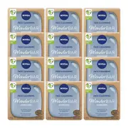 NIVEA WonderBAR Hydrating Face Cleansing Bar 75g – Almond Oil & Blueberry (12-Pack)
