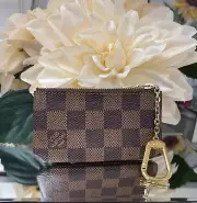 Louis Vuitton Damier Ebene Pochette Cles Wallet Coin Purse/ Key Pouch