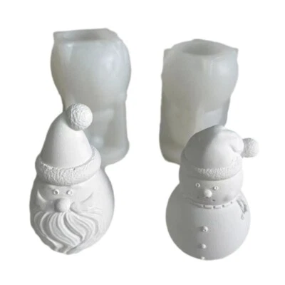 Santa Clause/Snowman Shaped Silicone Soap Mold Silicone Molds Clay Mould