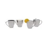 Mikasa Cocktail Sets 4.5" 20-oz Stainless Steel Mule Mugs Double Wall (Set of 4)