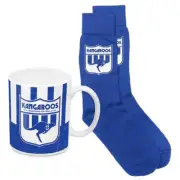 North Melbourne Kangaroos Heritage Team Logo Mug & Socks Gift Pack Official AFL