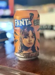 Beetlejuice Fanta Orange Astrid Deetz 12oz can Soda Jenna Ortega