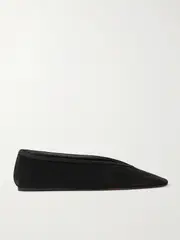 [Le Monde Béryl] Le Monde Béryl - Luna Suede Ballet Flats - Black - IT42 IT 42 Black