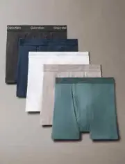 Calvin Klein Cotton Classics 5-Pack Boxer Brief, Multi, Small