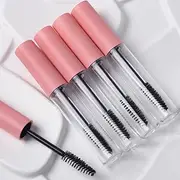 5 x Empty Mascara Tubes, 10 ml Eyelash Cream, Clear Container Bottle, Refillable Plastic Eyelash Stick, Empty for Castor Oil with Inner Plug, Avoid Leaks