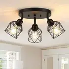 3-Light Kitchen Flush Mount Ceiling Light, Adjustable Multi-Directional Ceiling