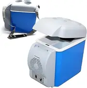 JECOMPRIS 12V Car Freezer Warmer 2-in-1 Mini Refrigerator for Outdoor Auto Refrigerator Belt Design Blue