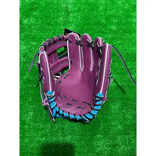 棒球世界ZETT SPECIAL ORDER 訂製款棒壘球手套特價內野工字檔11.5吋紫配色今宮健太model