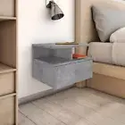 Floating Nightstands 2 pcs Concrete Grey Chipboard