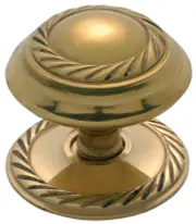 3.8cm Georgian Cupboard Knob, Polished Brass