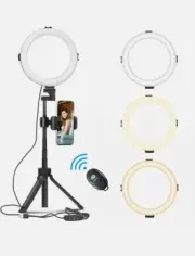 8 Inch 20cm LED Selfie Ring Light With tripod Phone Clips for Live Photo Studio