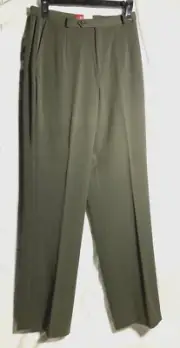 JM Collection Polyester Spandex Two-way Stretch Pants Women's Vine- Size 8