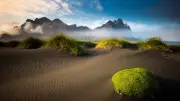Landscape iceland nature plants sand mountains Custom Gaming Mat Desk
