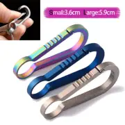 Stainless Steel Clasp Clips Hook Titanium Spring Buckle Belt Bag Clip Loop Hook