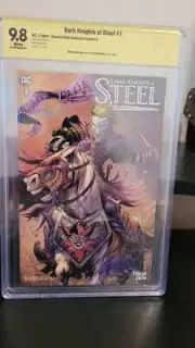 DARK KNIGHTS OF STEEL 1 CBCS 9.8 SS SIGNED TYLER KIRKHAM RARE VARIANT 2022