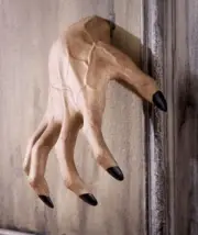 SCARY SPOOKY CREEPY CLAWING HAND WALL HANGER HALLOWEEN INDOOR OUTDOOR DECOR.
