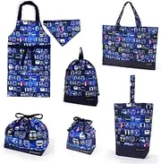COLORFUL CANDY STYLE NT502500 Kindergarten Entrance 6-Piece Set, Water Repellent Type, Lesson Bag, Shoe Case, Drawstring Bag, Gymnastics Clothes Bag, Lunch Bag, Cup Bag, Small Compartment, Apron,