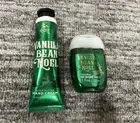 Bath and Body Works Vanilla Bean Hand Cream 1 oz And Hand Sanitizer Seasonal