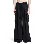 [ANN DEMEULEMEESTER] NATURAL WASH COTTON TWILL Black