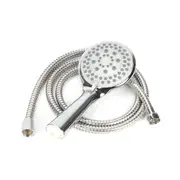 Shower Head Multifunctional Shower Head Handheld Shower Head Water Saving Belt 1.5M Hose Silver