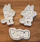Bluey Cookie Cutter & Embosser Cutter Set Bluey Bingo Logo