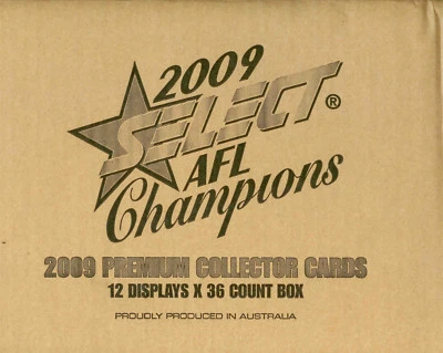 2009 Select AFL Champions Trading Cards Factory Case (12 boxes+ Case Card)