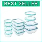 Meal Prep Marvel: 24-Piece Airtight Glass Storage Set - BPA-Free & Space Saving