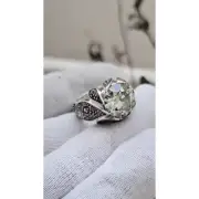 Unique Moissanite Ring Top Quality Ring in Sterling Silver 925 Round Shape Stone