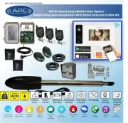 Single Swing Gate Opener with WiFi Intercom Combo Smart Gate Automation System