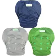 wegreeco Baby & Toddler Snap One Size Adjustable Reusable Baby Swim Diaper (Navy