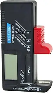 Cabilock Battery Level Detector Battery Tester Battery Capacity Voltage Tester Battery Capacity Gauge Batteries Checking Tester Battery Checker Tool Battery Meter Tool Plastic Black