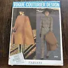 Vintage 70’s VOGUE Couturier Sewing Pattern Cape Pantsuit Fabiani #2591 14/36b