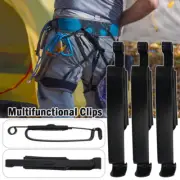 Metal Clip Belt Slides Strap Holder Camping Hiking Tool Backpack Strap Black