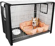 EVRBUL Dog Crate Cover, Heavy Duty 420D Pet Kennel Cover, All Sides Open Compatible with 42" Wire Kennel Pet Crates 42L x 28W x 30H Inch