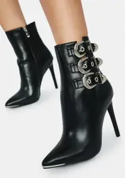 [AZALEA WANG] Hamilton Buckle Ankle Boots