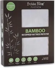 Bubba Blue Bamboo Standard Cot Waterproof Mattress Protector Pad Bedding Cover Machine Wash Hygienic