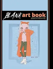 Blank Art Book Sketchbook | New York: Excellent 100 All Blank Framed White Pages. Perfect For Fashion Design, Drawing, Sketching, Doodling, Painting, and Tattooists.