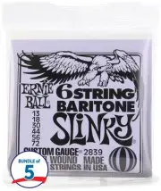 Ernie Ball 2839 Baritone Slinky Nickel Wound Electric Guitar Strings - .013-.072