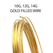 Gold Filled Round beading wrapping wire Soft 10G, 12G, 14G, Gold Filled Wire