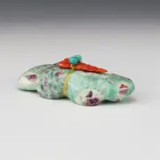 NATIVE AMERICAN ZUNI RUBY IN FUCHSITE BEAVER FETISH BY LELAND BOONE&DAPHNE QUAM