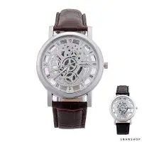 在飛比找松果購物優惠-仿機械皮革手錶 簍空視覺錶 韓版流行 手錶 女錶 男錶 情侶