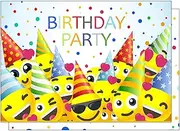 the lazy panda card company 20 Funny Smilies Birthday Invitations for Children or Smiley Enthusiasts (with Envelopes)