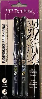 Tombow 62038 Fudenosuke Brush Pen - 2 Pack