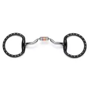 Cavalon Eggbutt Low Port Capsule Silver Dotted Snaffle Bit