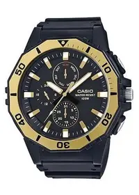 在飛比找Yahoo!奇摩拍賣優惠-CASIO 手錶潛水運動風MRW-400H-9A 黑金色 旋