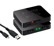 HDMI v2.0 Splitter 1 In 2 Out With External Power Supply USB Plug 4K 60Hz Ult...